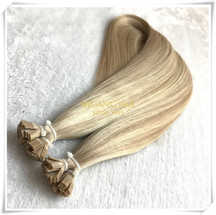 Flat tip pre bonded full cuticle hair extensions CNY027